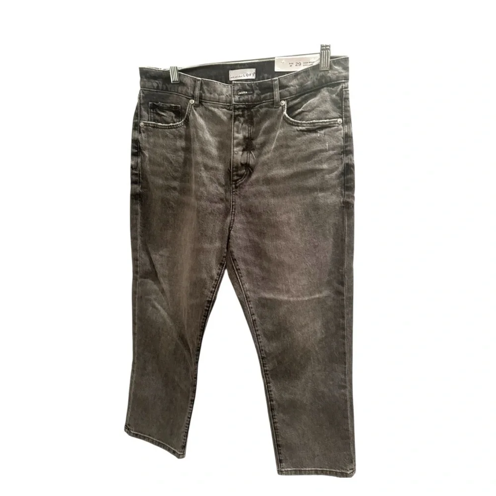 Loft Straight Leg Cropped Jeans-Faded Wash-Sz 8P (29) NWT Denim Casual Normcore